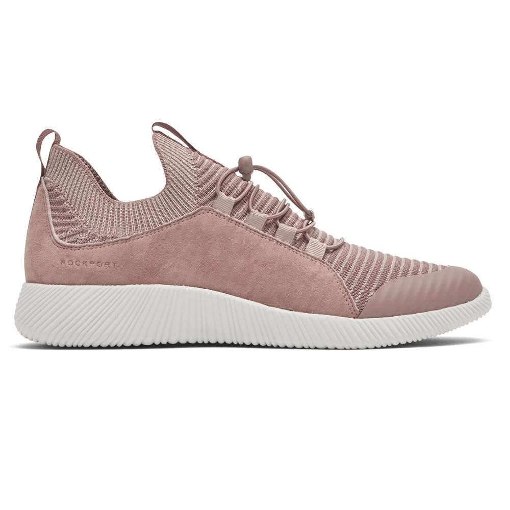 Zapatillas Rockport Mujer Mexico - City Lites Robyne Knit Bungee Rosas - ZPXDI6153